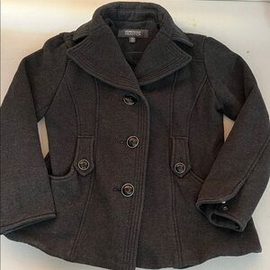 Kenneth Cole Reaction Charcoal knit peacoat